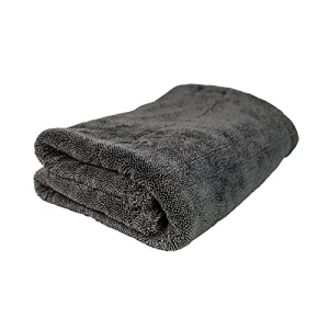 ExoForma Mega Car Drying Towel from No Streaks, Scratches, or Water Spots - Large Premium 1200 GSM Microfiber - Double Twist Pile & Edgeless Design for 1 Quick & Effortless Dry - 24” x 36”